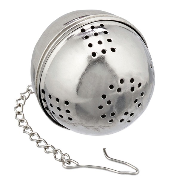 Boule à Thé en Inox Infuseur 16cm Argent